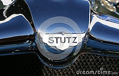 Stutz Classic Chrome Cowl Badge Editorial Stock Photo