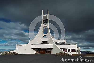 Stykkisholmskirkja church in Stykkisholmur, Iceland Editorial Stock Photo