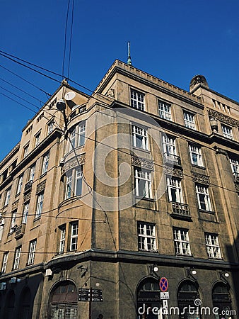 Style Barroco Lviv old buildings Editorial Stock Photo