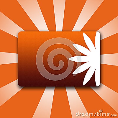 Style Button Banner Orange Stock Photo