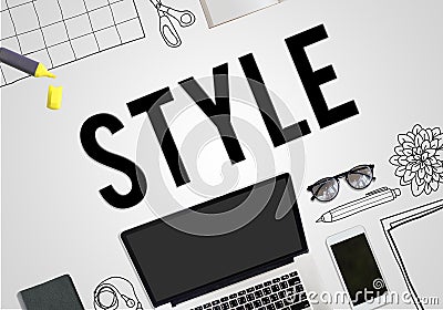 Style Fashionable Trends Hipster Trendy Concept Stock Photo