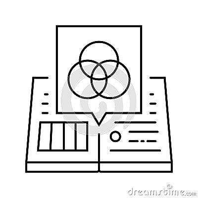style guides technical writer line icon vector illustration Cartoon Illustration