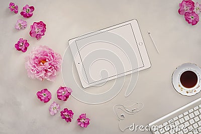 Styled mock up flatlay stock photography Stock Photo