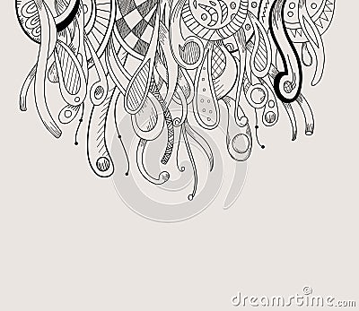 Styled psychedelic abstract background Vector Illustration
