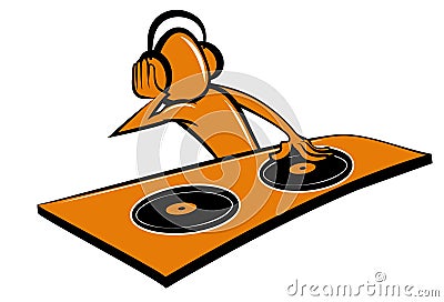 Stylised cartoon DJ design Vector Illustration