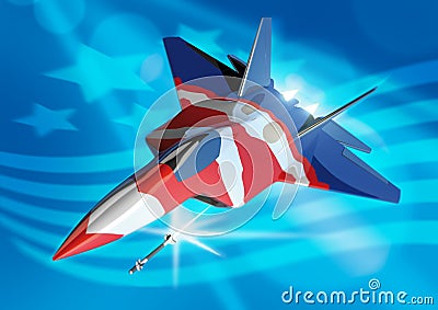 A stylised F22 Raptor Stock Photo