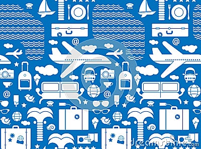 Stylised travel background Vector Illustration