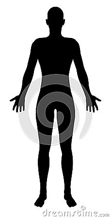 Stylised Unisex Human Figure Silhouette Vector Illustration