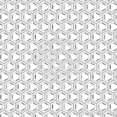 Stylish Abstract Unique Simplicity Elegance Hexagonal Gray Seamless Stripe Pattern Cartoon Illustration