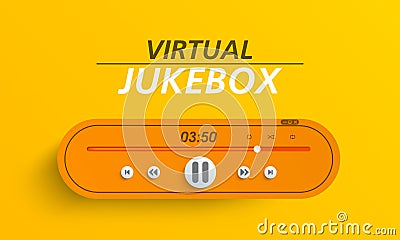 Stylish audio player for Music concept. Stock Photo