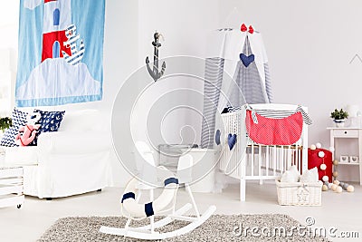 Stylish baby room Stock Photo