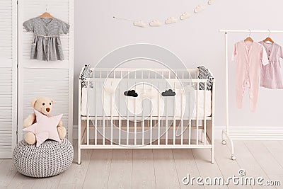 Stylish baby room interior Stock Photo