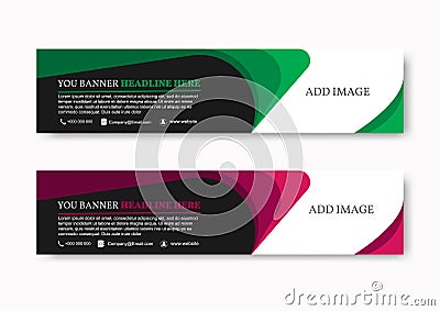 Layouts of modern web banners Vector Illustration