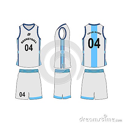 Basketball jersey set template collection. Stock Photo