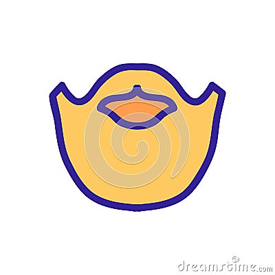 Stylish beard icon vector. Isolated contour symbol illustration Vector Illustration