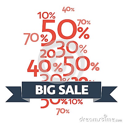 Stylish Big Sale poster, banner or flyer design with discount offer on new arrivals. Vector Illustration