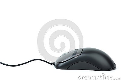 Stylish black optical computer mouse Stock Photo