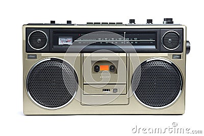 Stylish Bronze Boombox Stock Photo