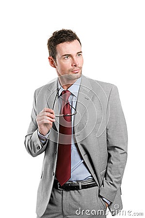 Stylish businessman looking away Stock Photo