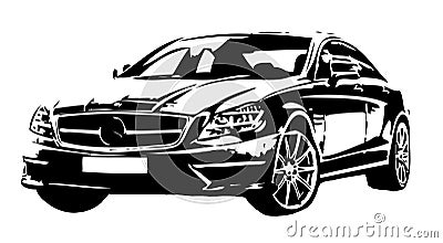 A stylish car on white background Stock Photo