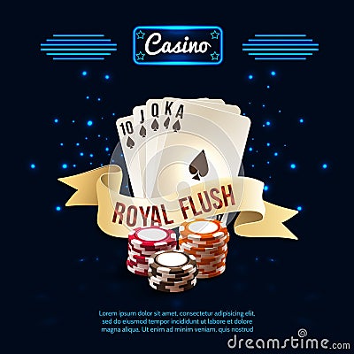 Stylish Casino Realistic Composition Vector Illustration