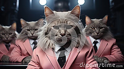 Stylish cat model sensation. Stock Photo