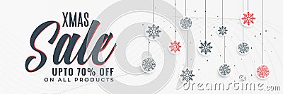 Stylish christmas sale banner design Vector Illustration