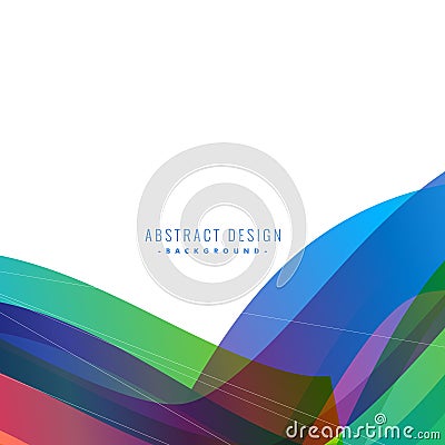 Stylish colorful wave background design Vector Illustration