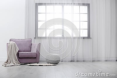 Stylish comfortable armchair Stock Photo