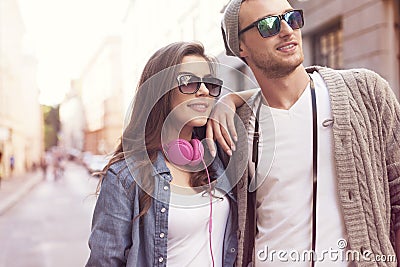 Stylish couple Stock Photo