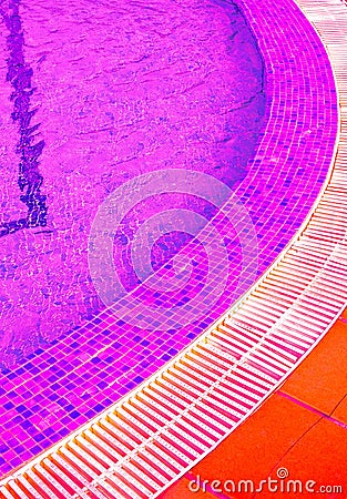 Stylish creative water relax location. Jacuzzi, swimming pool mood. Trends colours combination Stock Photo