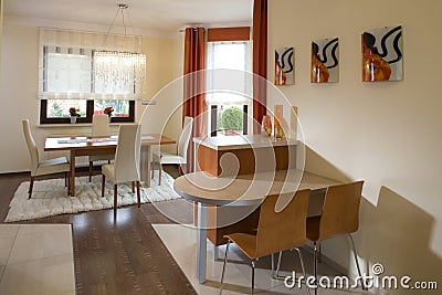 Stylish dining room Stock Photo
