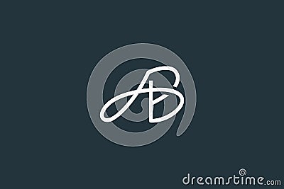 Initial Letter AB Logo Design Vector Vector Illustration