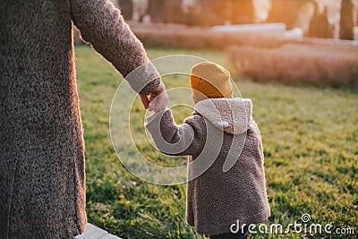 Stylish father hipster with his little daughter. Stock Photo