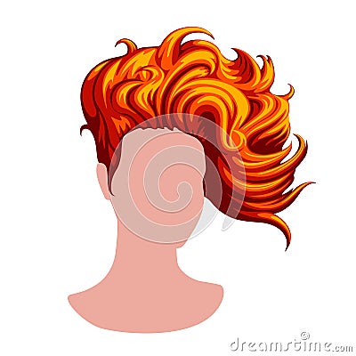 Stylish female hairstyle Vector Illustration