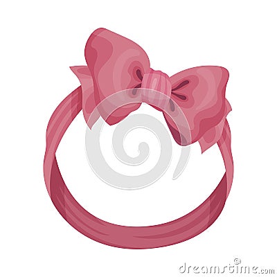 Stylish Female Headband with Bow-knot Isolated on White Background Vector Illustration Vector Illustration