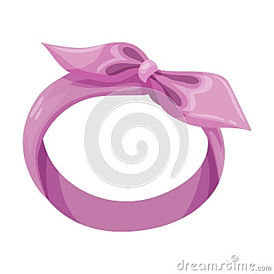 Stylish Female Headband with Bow-knot Isolated on White Background Vector Illustration Vector Illustration