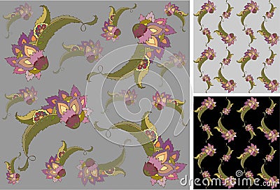 Stylish floral background. Paisley. Vector Illustration