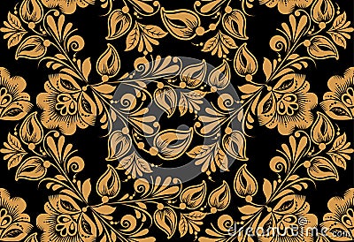 Stylish floral seamless pattern Vector Illustration