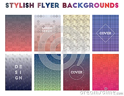 Stylish Flyer Backgrounds. Vector Illustration