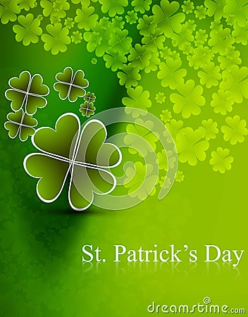 Stylish green saint patrick's day Vector Illustration