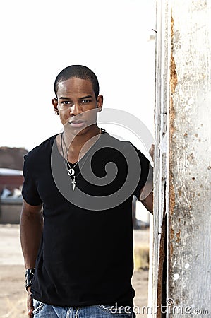 Stylish handsome African American Man Stock Photo