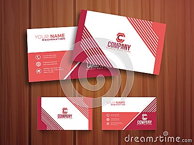 Stylish horizontal business card or visiting card. Stock Photo