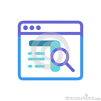 Stylish Indexing Icon for Database Systems Vector Illustration