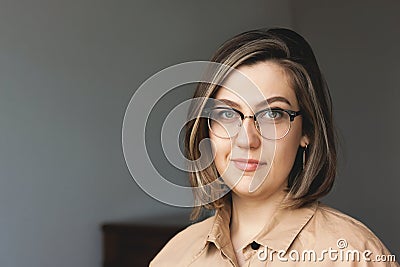 Stylish intellectual woman Stock Photo