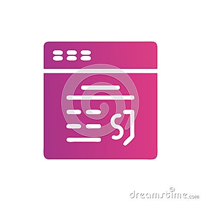 Stylish JavaScript Icon for Developers Vector Illustration
