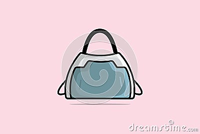 Stylish Leather Bags, Trendy Casual Style Handbags vector illustration. Beauty fashion objects icon concept. Female colorful Cartoon Illustration