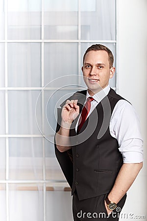 Stylish man businessman groom Stock Photo