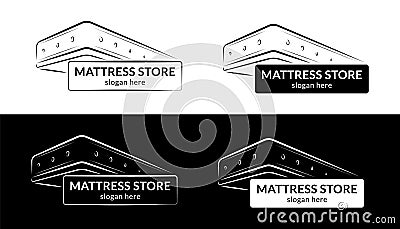 Mattress store logo Vector Illustration