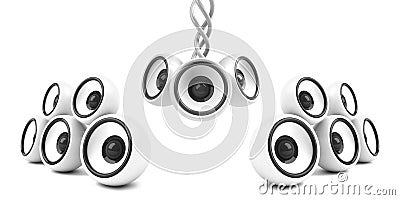 Stylish modern audio system Stock Photo